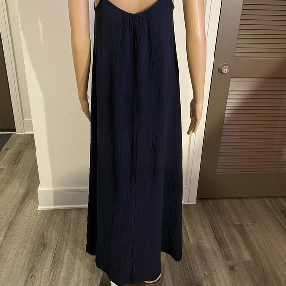 NATION Cotton Crinkle Sleeveless Maxi Dress NWT - Picture 6 of 10